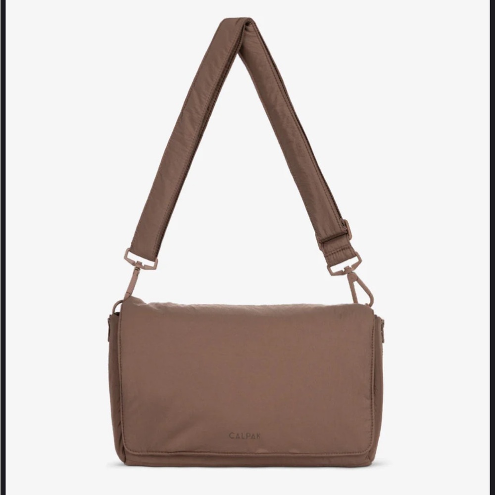 Calpak stroller caddy in color hazelnut